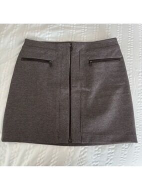 White House Black Market Gray Mini Pencil Skirt for Work